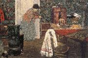 Edouard Vuillard Maid cleaning the room oil on canvas